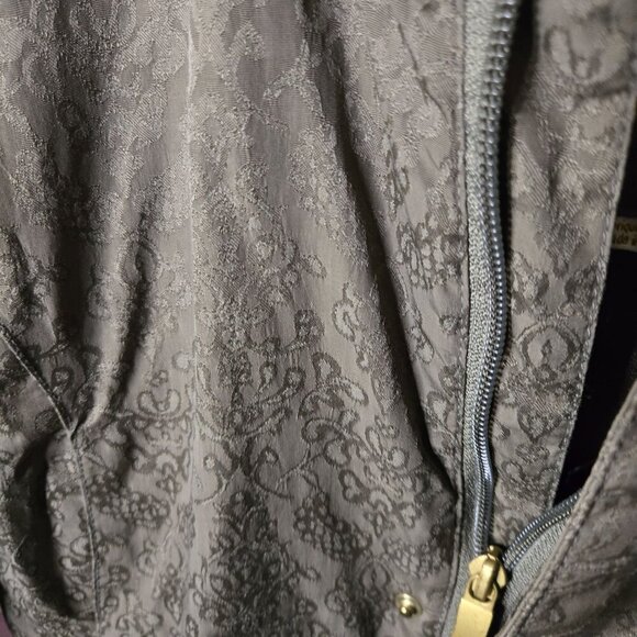 Helly Hansen Brown Tone On Tone Pattern Removable Hood Full Zip Jacket Size M - Picture 9 of 11